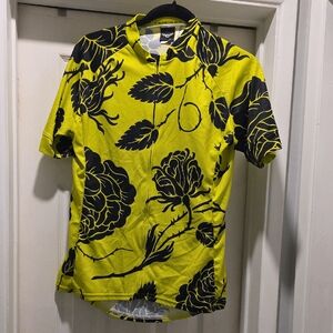Green and Black Floral Women's Cycling Jersey